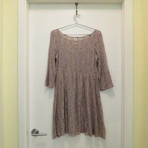 FREE PEOPLE grey lace midi dress S 4/6